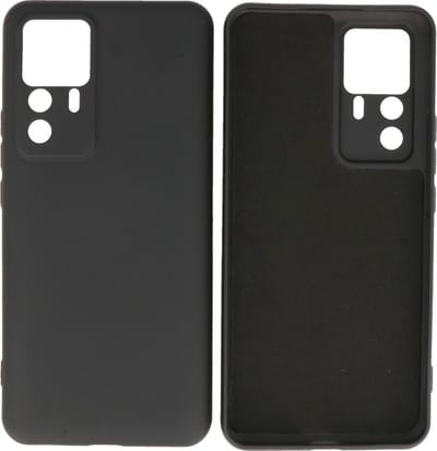 Hoesje Geschikt voor Xiaomi 12T / 12T Pro Hoesje - 2.0mm Dikke Fashion Telefoonhoesje Backcover - Siliconen Hoesje - Zwart