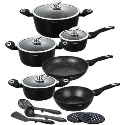 Klausberg 7322 pannenset – 15 delig – Gesmeed Aluminium – Alle warmtebronnen