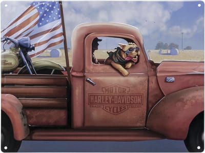 Harley-Davidson Joyride Dog Metalen Bord - 40 x 30cm