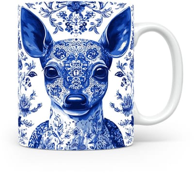 Mok Muntjac hond Beker voor koffie of tas voor thee, cadeau voor dierenliefhebbers, moeder, vader, collega, vriend, vriendin, kantoor, opa, oma, hond, kerst, sinterklaas, verjaardag