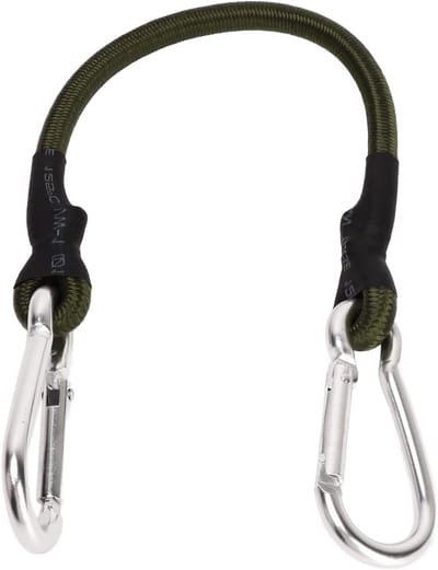 Elastische Touwbanden - Bungee Koord - Vastzetten Outdoor - Aluminium Karabijnsluiting - 8 mm Diameter - Zwart