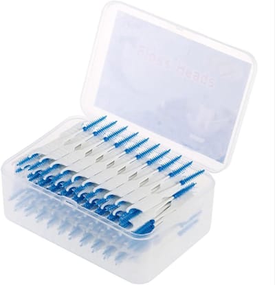 Interdentaal Ragers - Tandenstokers Floss - Mondhygiëne Verbeteren - Zacht Siliconen Borsteltje - 200 Stuks - Blauw Groen