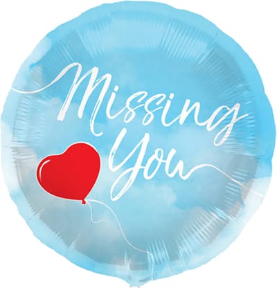 Folat - Folieballon Missing You Blauw 45 cm