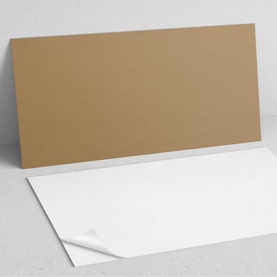Coloray Wandpanelen Zelfklevend - Kleur: Donkergeel PVC Wandpaneel - 100 cm x 50 cm - Oranje Wandbekleding Zelfklevend - 1 stuk - Eénkleurige Wandpanelen Zelfklevend - Wandbord Keuken - Wandpaneel Badkamer