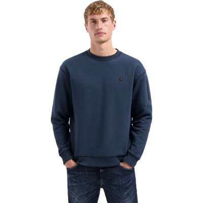 No Excess Sweater Crewneck Brushed Inside Night Maat: S | Sweaters Outlet | Heren | Blauw