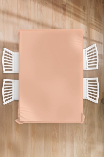 Tafelkleed - Tafellaken - 130x200 cm - Abrikoos - Roze - Pastel - Effen - Kleur - Binnen en Buiten