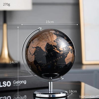 Retro Globe Ornamenten Creatieve Globe Modellering Vintage Huis Kantoor Wijnkast Decoratie Boekenkast Ornament Licht Luxe Display gray