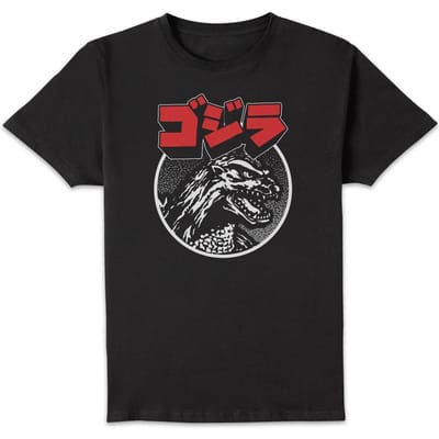Godzilla Kanji Unisex T-Shirt - Black - L