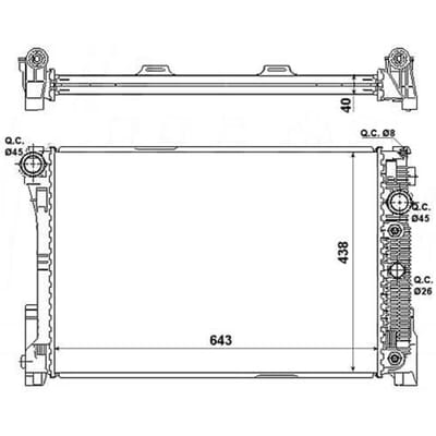Radiator, motorkoeling NRF 53968