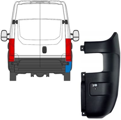 Achterbumper hoek voor Iveco Daily 2014-2016 / Rechts