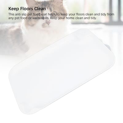 Kattenvoer Mat Verhoogde Randen Voermat voor Huisdieren Voorkom Overloop Hondenwaterbak Onderzetter Antislip Basis Huisdier