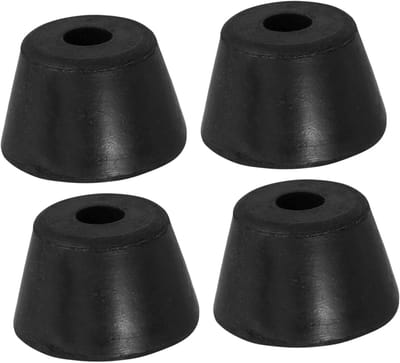 Machinevoet Pads - Rubberen Dempers - Geluidsreductie Thuis - Schokabsorberend Ontwerp - 4 Stuks - Zwart