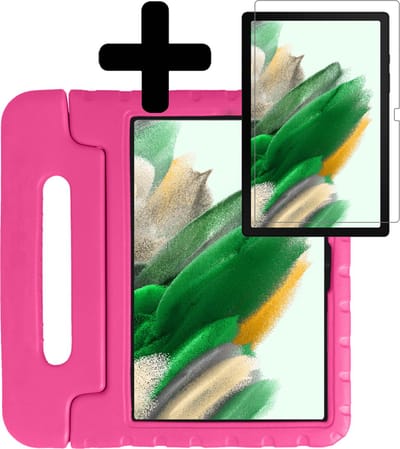 Hoes - Geschikt voor Samsung Galaxy Tab A8 - Met Screenprotector - Kinderhoes Shockproof Bumper - Kidsproof Case - Tablet Hoesje - Kinder Hoesje Cover - Roze