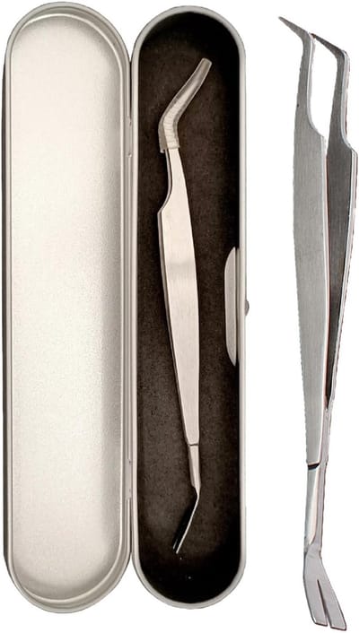 Tekentang Set - Splinter Pincet - Huisdier Verzorging - Gehard RVS - 14 cm - Zilver