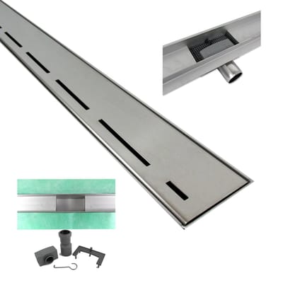 Douchegoot RVS L 80cm x B 5cm x H 5,2cm – Douche Drain, Hoge Kwaliteit