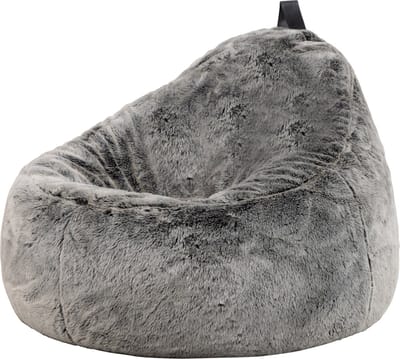 icon - Cocoon Zitzak Fauteuil - Fluffy Pluche Imitatiebont - Grijs
