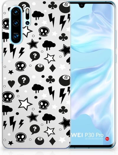Silicone Back Case Huawei P30 Pro Silver Punk