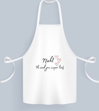 Akyol - nicht ik vind jou super lief Keukenschort - Nicht - de liefste nicht - verjaardag - cadeautje voor nicht - nicht artikelen - kado - geschenk - 82 bij 71 cm