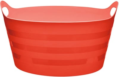 Garronda 15L flexibele kunststof kuip – Voederbak – Emmer – Tubtrug – Wasmand – Rood - GD-STIC-ElasticBasket