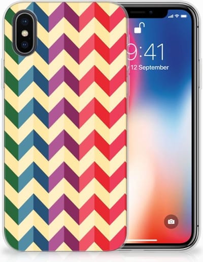 Apple iPhone X | Xs TPU bumper Zigzag Multi Color