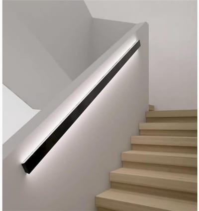 Verlichte Trapleuning - Handrail met Sensor - Veiligheid Thuis - Geïntegreerde Bewegingssensor - 120 cm - Mat Zwart