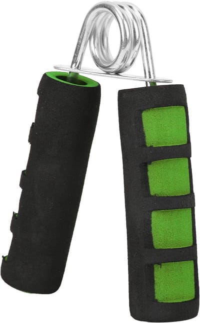 Handtrainer-Hand spier trainer set van 2- groen- eenheidsmaat-grip krachttrainer- siliconen ringen