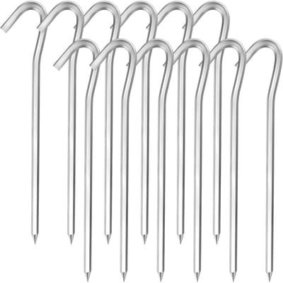 TOVBMUP 20 haringen - Aluminium haringen - Tentbevestigingen - 18 cm haringen - Geschikt voor tuinieren, kamperen, reizen