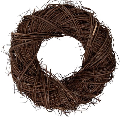 Clayre & Eef Krans Ø 35x9 cm Bruin Rotan