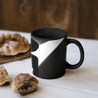 Magische Mok - Foto op Warmte Mokken - Koffiemok - Vrouw - Wijn - Chic - Magic Mok - Beker - 350 ML - Theemok