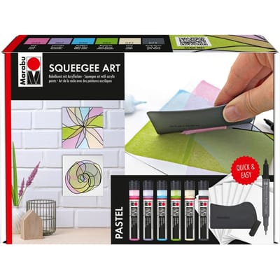 Marabu Acryl Color Squeegee Art Set - Pastel