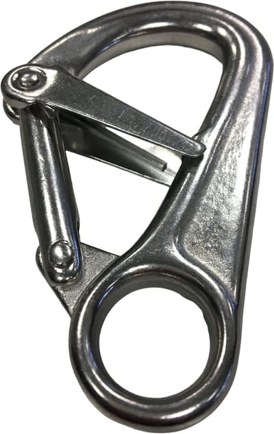 Seilflechter - Veiligheids Karabijnhaak - 110x10mm - RVS A4 - Maat: Default