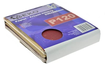 GEKO Schuurpapier - Aluminiumoxide - Waterdicht - P120 - 230x280 mm - 100 stuks