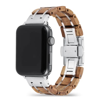 Apple Watch Band - Koa Hout en Staal 38-41 mm