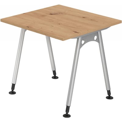ATOS 8 S | Bureau - 80 x 80 Tafelhoogte I In hoogte verstelbaar Knoestige Eiken