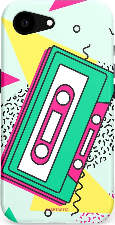 Casetastic Hoesje Geschikt voor Apple iPhone 16e Magsafe - Stijlvolle Beschermende Duo-layer Case - Retro 80s muziek