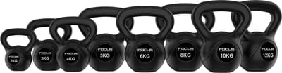 Focus Fitness - Kettlebell - 4 stuks: 2, 4, 6 en 8 kg - PVC
