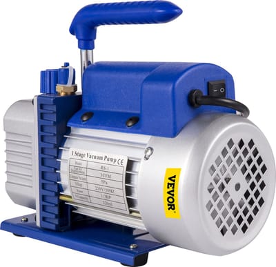 VEVOR Vacuumpomp Airco Koelmiddel Vacuumkamer 3 CFM 1 Stage Koeling Meters Gereedschap