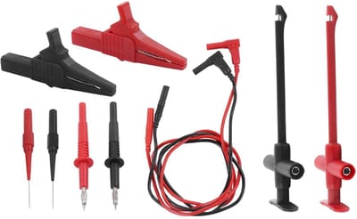 Multimeter Testkabels - Meetkabels Set - Elektronica Reparatie - Bestendige Contactpunten - 30VAC 60VDC - Rood Zwart