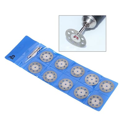 Dailygoods- Cirkelzaagbladen 10 Stuks - Diamant Snijwiel - 30 mm Plakdiameter - 3 mm Doorn - 8 Gaten Type - Duurzaam Materiaal - Snijschijven