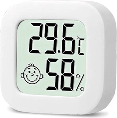 Hygrometer - Digitale Weerstation - Luchtvochtigheidsmeter - Thermometer Hygro Binnen - Inclusief Batterij en plakstrip