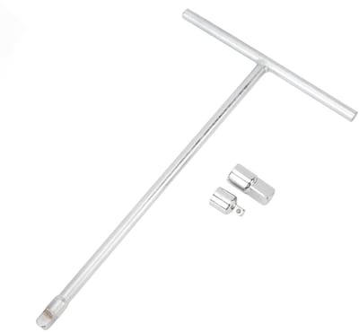 Dailygoods- Moersleutel Hoogsterkte Chroom Vanadium Staal - T-handelmoersleutel - 3/8 Inch Aandrijving - 1/4 Inch en 1/2 Inch Adapter - Multifunctioneel Gereedschap - Duurzame Prestaties - Sleutel