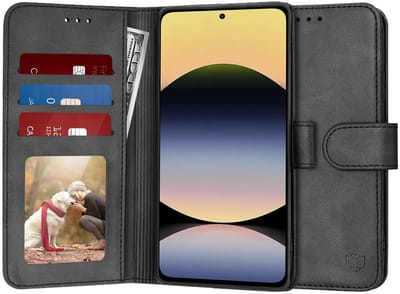 Hoesje geschikt voor Xiaomi Redmi Note 14 4G 163.2mm - Techsuit Diary Book Wallet Case - Zwart