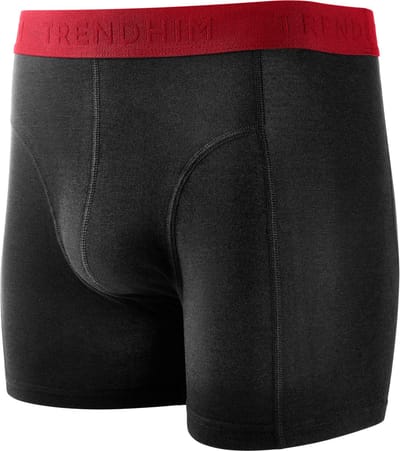 FreeFeel | Zwarte bamboe boxershort met rode tailleband