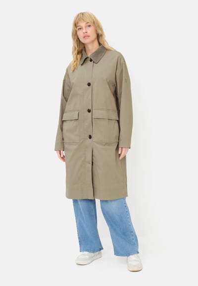 camel active Mantel met corduroy kraag - Maat womenswear-36 - Salie