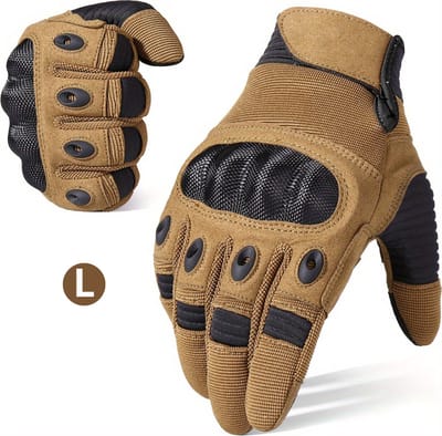 Nivard Airsoft Handschoenen - Tactical - Tactical Gloves - Leger - Tactical Handschoenen Hardknuckle - Paintball - Militaire - Touchscreen - Bruin L