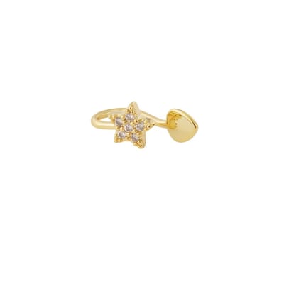 Nose & Ear Cuff Star | Koper | Goudkleurig | Geen Gaatjes Nodig | Beste cadeau voor haar | Yehwang