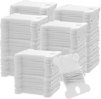 Plastic Floss Klossen - Garen Houders - Borduurgaren Sorteren - Afgeronde Hoeken - 1000 Stuks - Wit