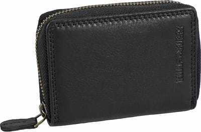 HillBurry Unisex Creditcardhouder Waaier – Dames / Heren - RFID kaarthouder - 11 vakjes - Leer - Zwart