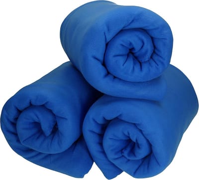 Fleece Deken Blauw 130x170 cm Zacht en Warm Plaid voor Bank en Thuisgebruik
