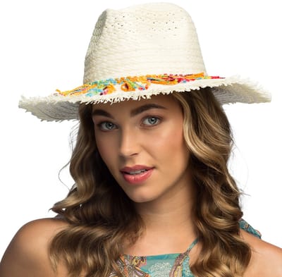 Boland - Hoed Bohemian Naturel - 58 - Volwassenen - Unisex - Ibiza